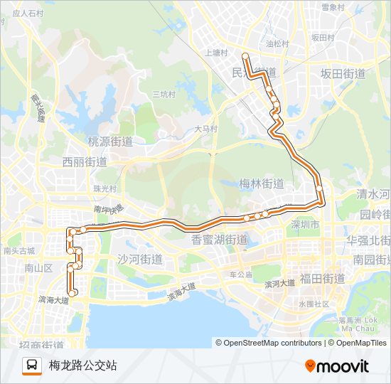 公交高峰专7号路的线路图