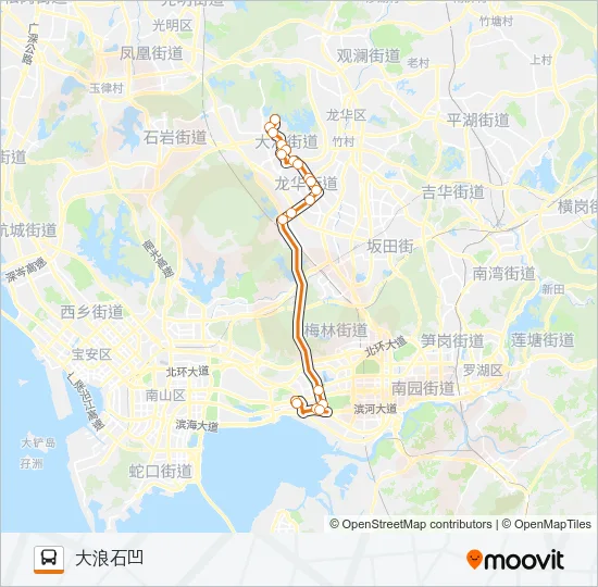 高峰快线70 Bus Line Map