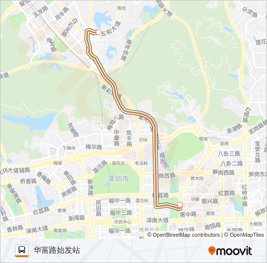 高快巴士1号 Bus Line Map