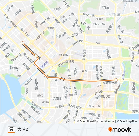 公交高快巴士7号路的线路图