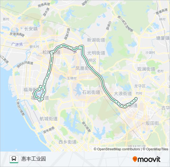 公交868区间2路的线路图