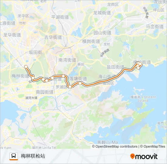 公交东部假日专2路的线路图