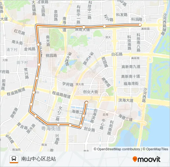 欧洲城假日专线 Bus Line Map