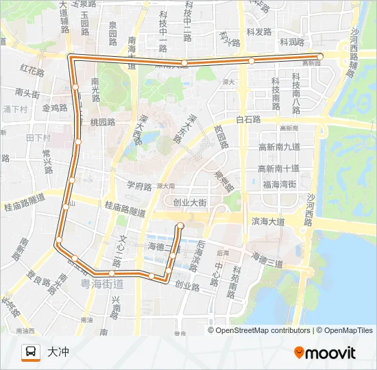 欧洲城假日专线 Bus Line Map