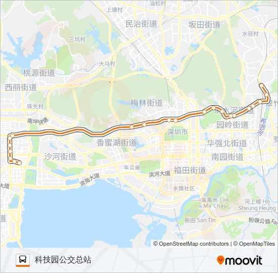 高峰专线11号 Bus Line Map