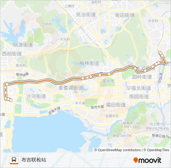 公交高峰专11号路的线路图