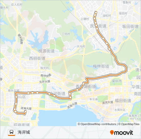 高峰专线12号 Bus Line Map