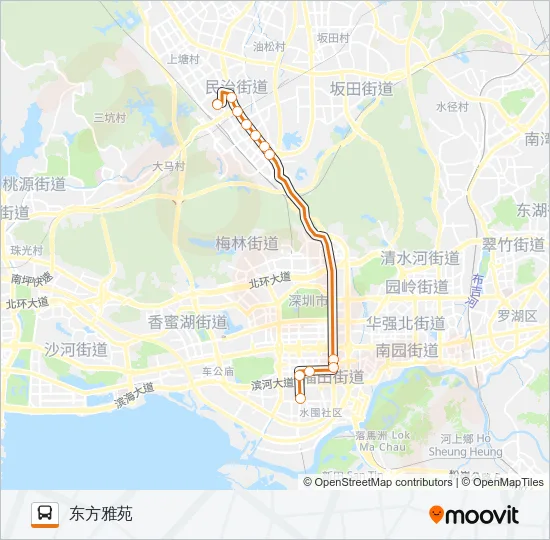 高峰专线14号 Bus Line Map