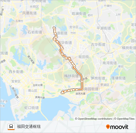 高峰专线15号 Bus Line Map