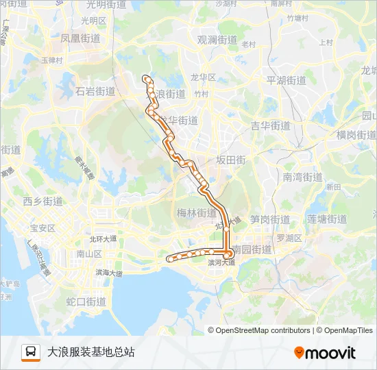 高峰专线15号 Bus Line Map
