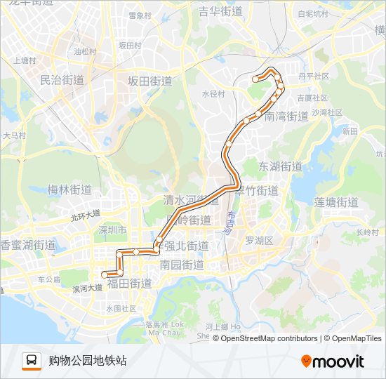 高峰专线17号 Bus Line Map