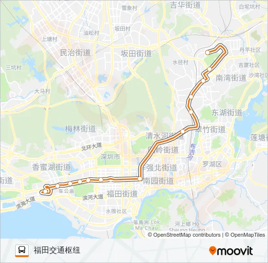 高峰专线18号 Bus Line Map