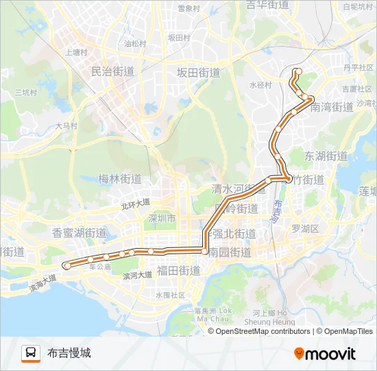 高峰专线18号 Bus Line Map