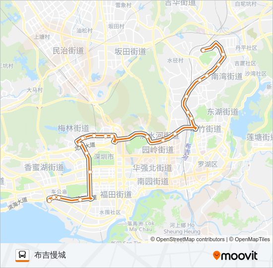 公交高峰专19号路的线路图
