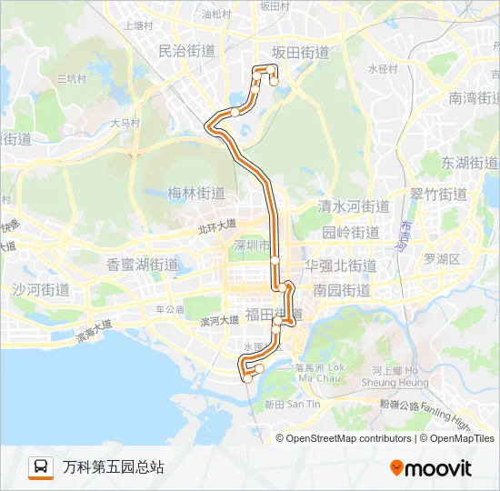 公交高峰专21号路的线路图