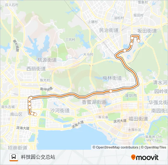 高峰专线22号 Bus Line Map