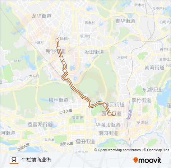 公交高峰专24号路的线路图