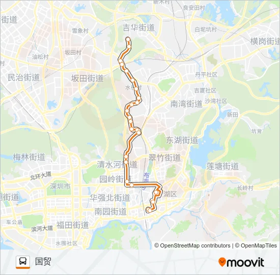 高峰专线25号 Bus Line Map