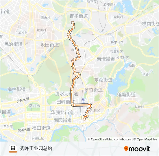 公交高峰专25号路的线路图