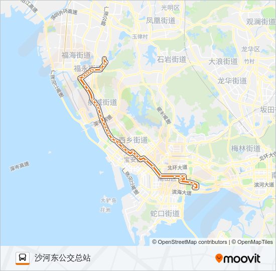高峰专线30号 Bus Line Map