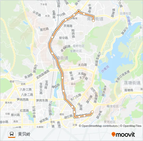 公交高峰专32号路的线路图