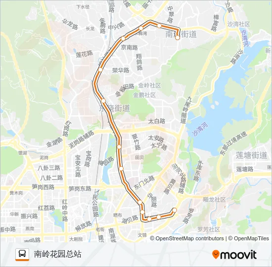 公交高峰专32号路的线路图