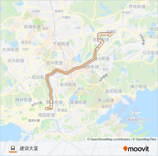 公交高峰专33号路的线路图