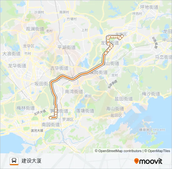 公交高峰专33号路的线路图