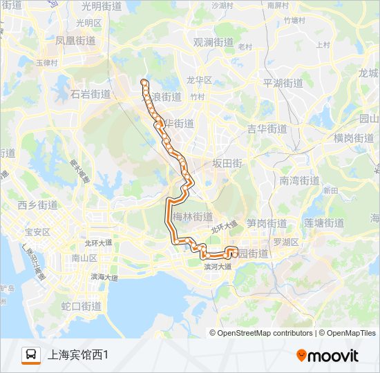 公交高峰专38号路的线路图