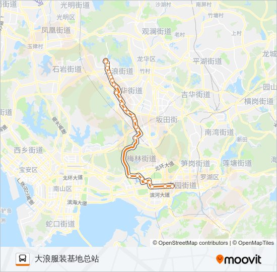 公交高峰专38号路的线路图