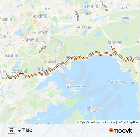 公交高峰专50号路的线路图