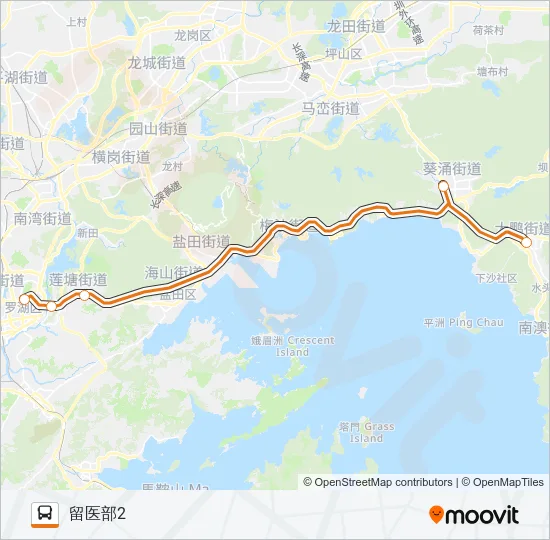 高峰专线50号 Bus Line Map
