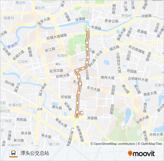 公交高峰专56号路的线路图