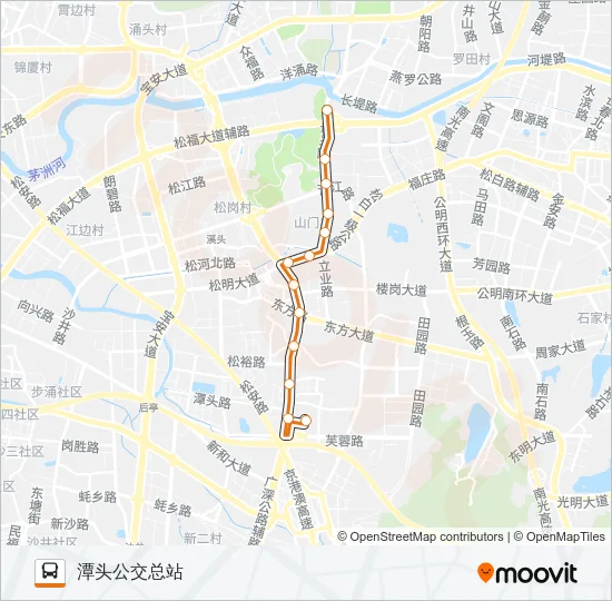公交高峰专56号路的线路图