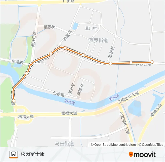 高峰专线57号 Bus Line Map