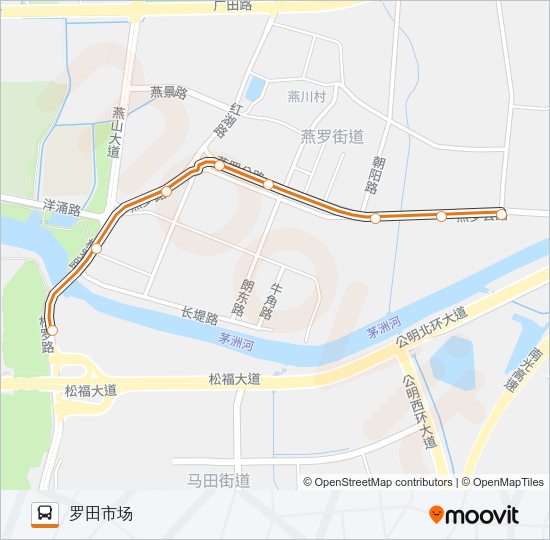 高峰专线57号 Bus Line Map