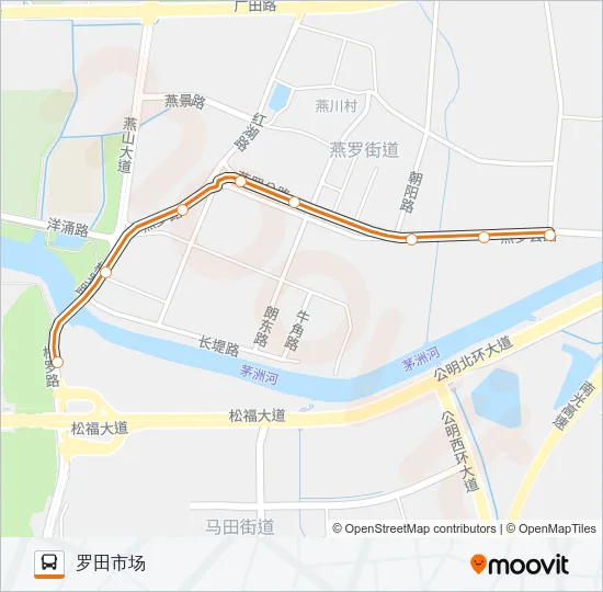 公交高峰专57号路的线路图