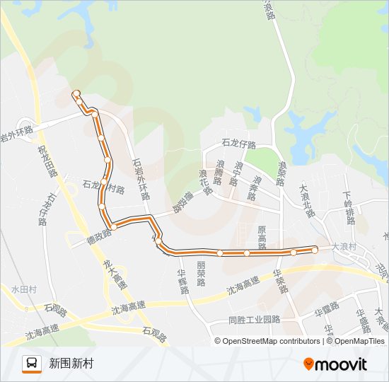 公交高峰专59号路的线路图