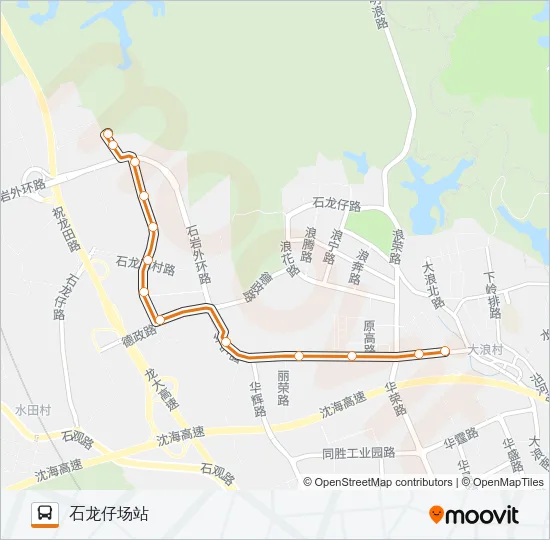 高峰专线59号 Bus Line Map