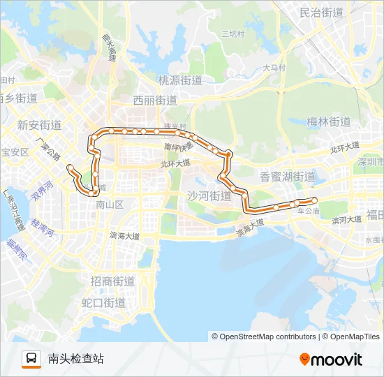 高峰专线62号 Bus Line Map