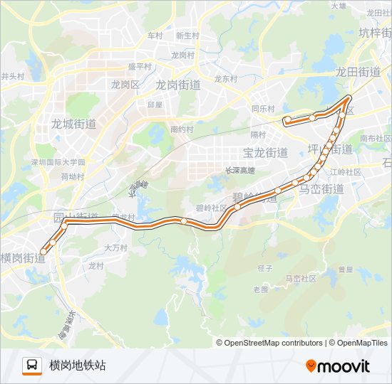高峰专线64号 Bus Line Map