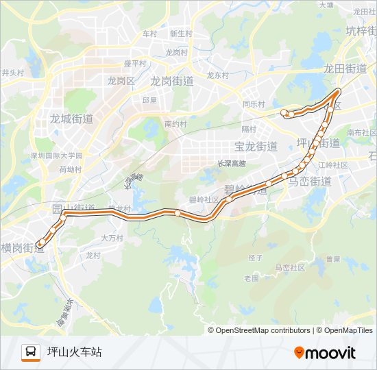 高峰专线64号 Bus Line Map