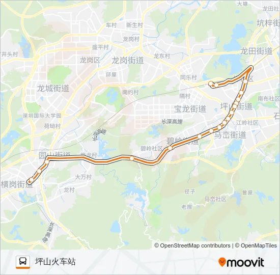 高峰专线64号 Bus Line Map