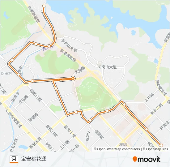 高峰专线66号 Bus Line Map
