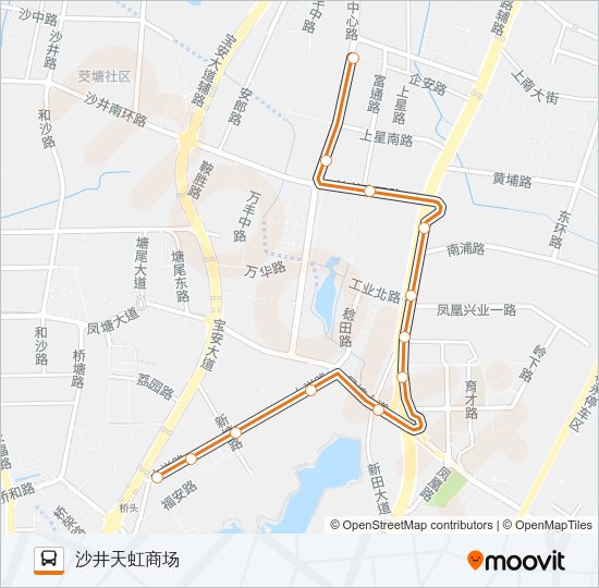高峰专线68号 Bus Line Map