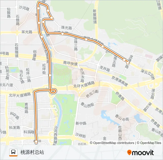 高峰专线69号 Bus Line Map