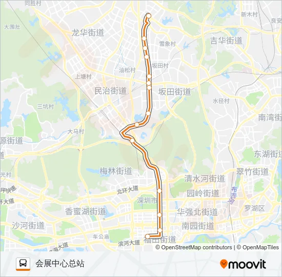 高峰专线71号 Bus Line Map