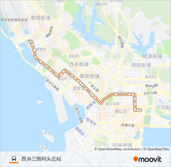 高峰专线72号 bus Line Map