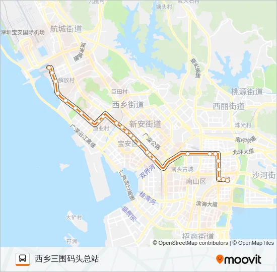高峰专线72号 Bus Line Map