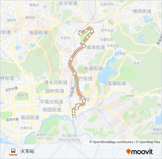 公交高峰专73号路的线路图